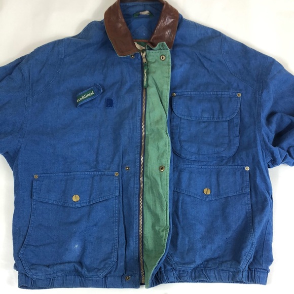 Field & Stream Vintage Linen/Cotton Lamb Leather Zip/Button Jacket - Picture 3 of 16